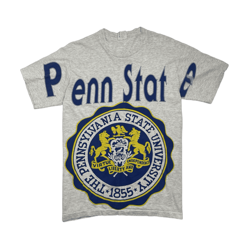 (L) Vintage 90s Penn State Cross-Arms Tee Light Grey | Vintage Clothing Store Canada