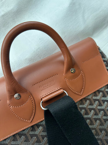 Goyard Alpin Goyardine Backpack Black/Tan
