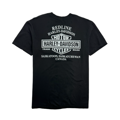 (L) Vintage 2010s Redline Harley Davidson Tee Black | Vintage Clothing Store Canada