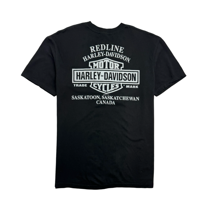 (L) Vintage 2010s Redline Harley Davidson Tee Black | Vitnage Clothing Store Canada