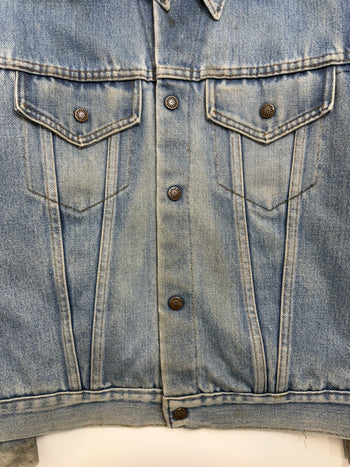 Vintage Red Interior Insulated Denim Jacket