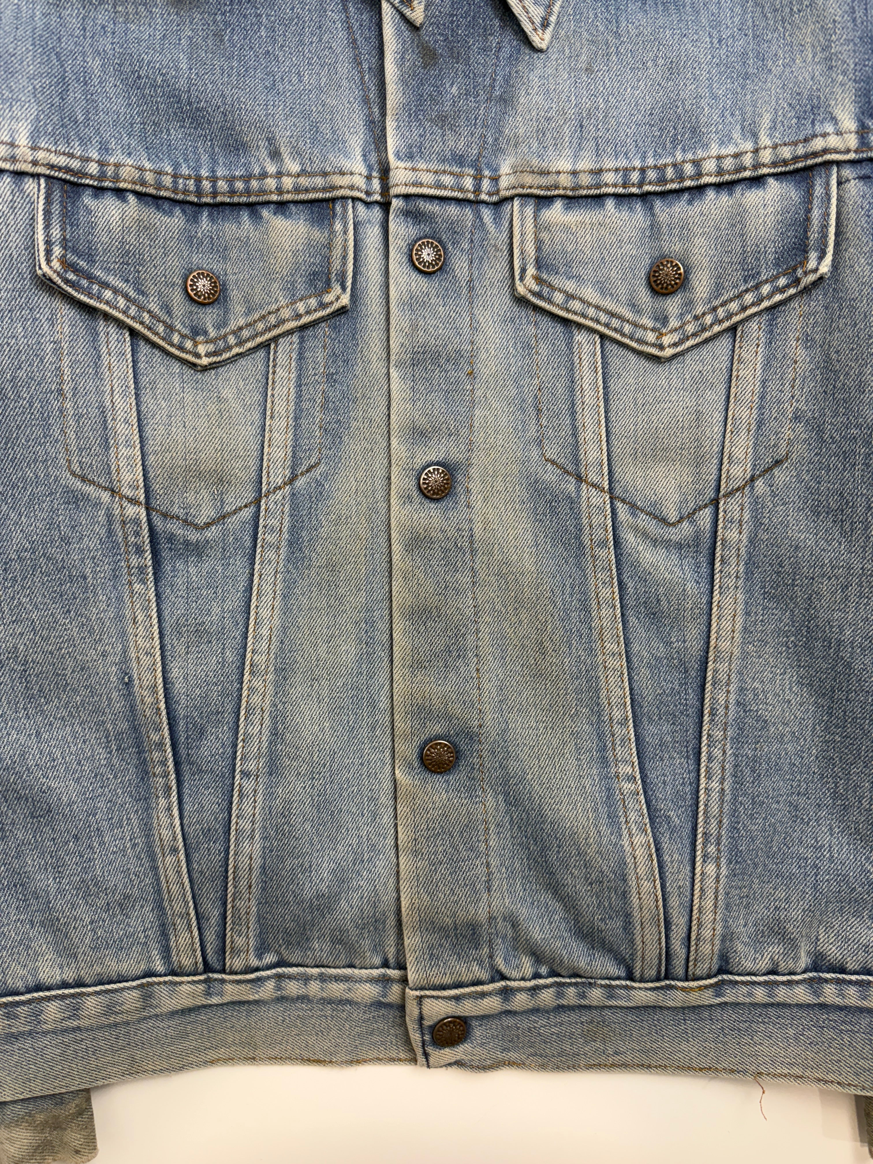 Vintage Red Interior Insulated Denim Jacket