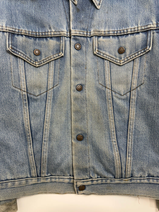 Vintage Red Interior Insulated Denim Jacket | Vitnage Clothing Store Canada