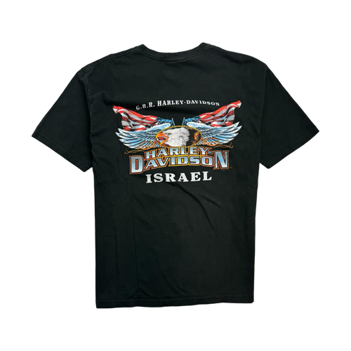 Vintage '04 G.B.R Harley Davidson Tee Black | Vintage Clothing Store Canada