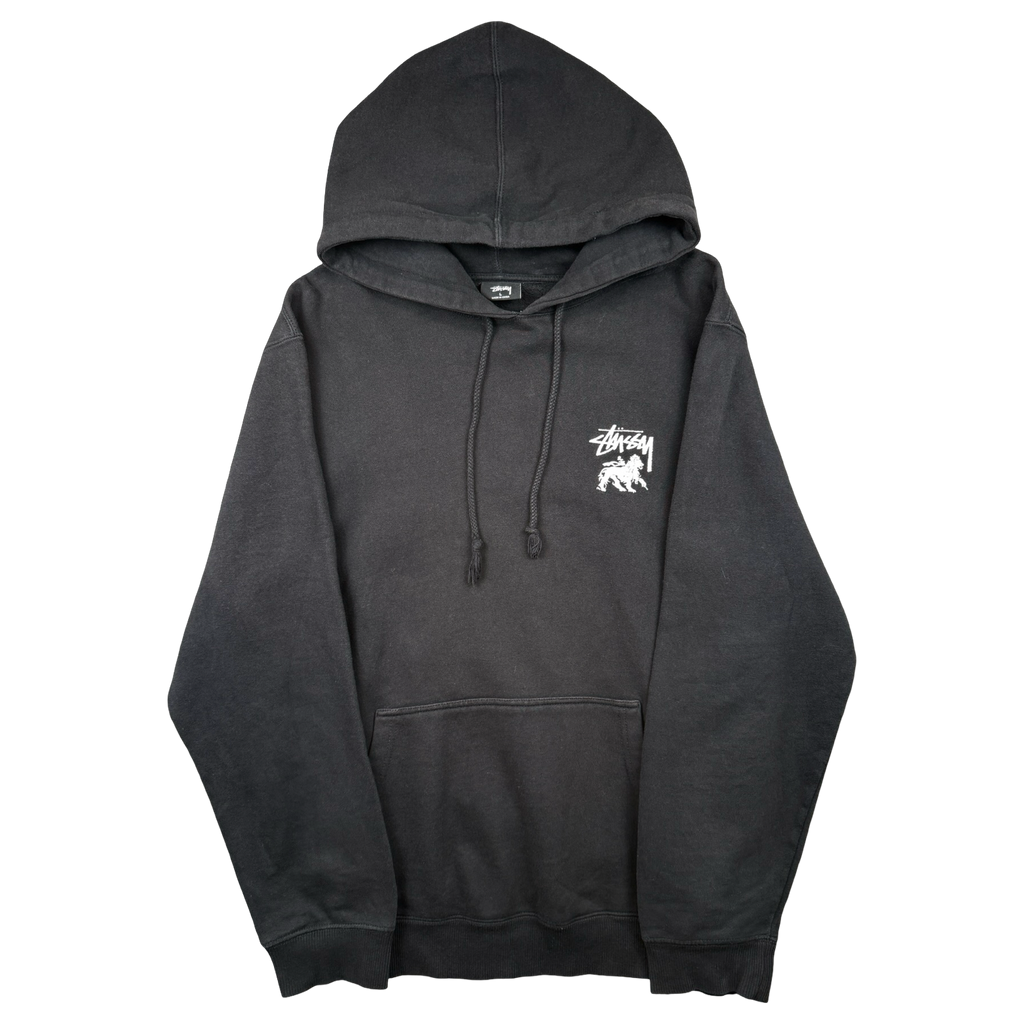 Stussy Stock Lion Hoodie Black (USED)