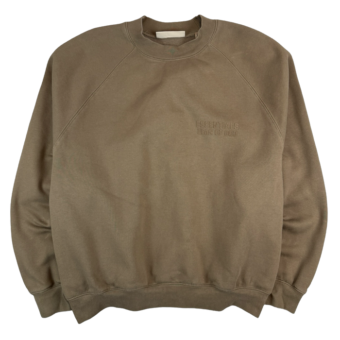 Essentials Fear Of God Sweatshirt Wood (USED) | Vitnage Clothing Store Canada