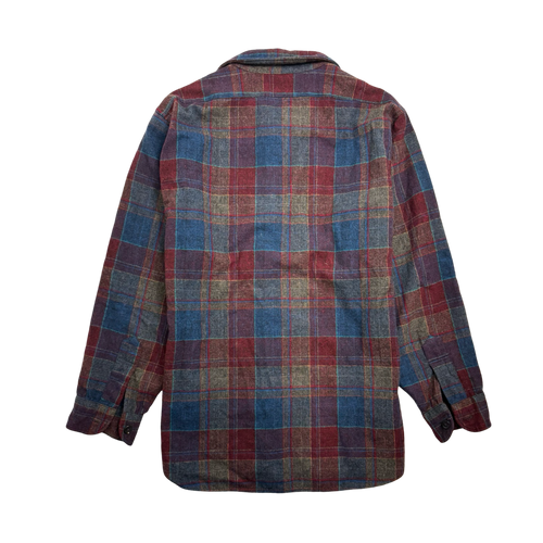 (L) Vintage 90s Pendleton Button-Up Flannel Red/Navy | Vintage Clothing Store Canada