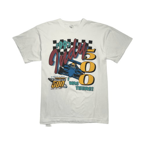 (XL) Vintage '97 Indy 500 Racing Tee White | Vintage Clothing Store Canada