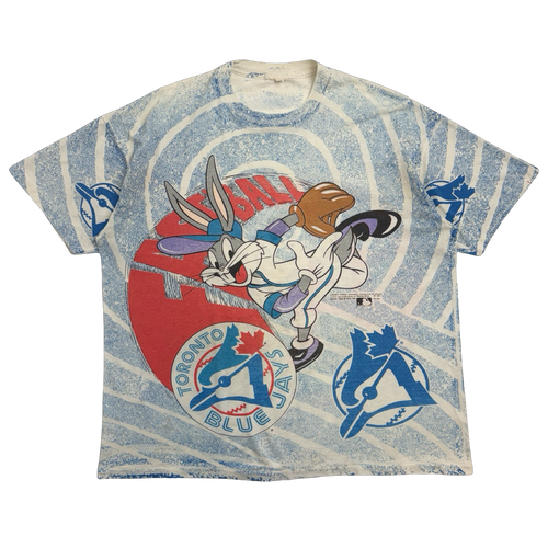 Vintage 1993 Toronto Blue Jays Looney Tunes AOP Tee | Vintage Clothing Store Canada