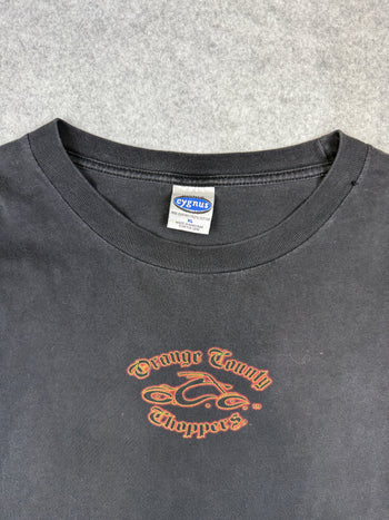 Vintage Orange County Choppers Script Flame Sleeve L/S Tee Black