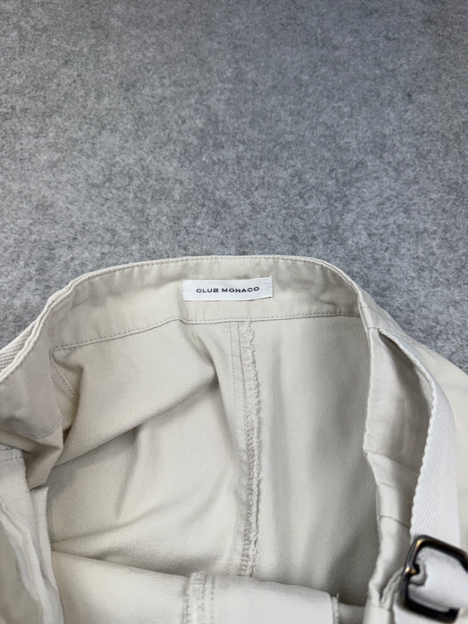 Club Monaco Cargo Shorts Off-White | Vitnage Clothing Store Canada