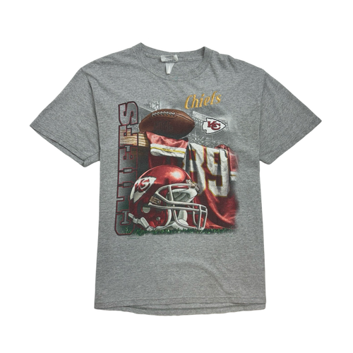 (L) Vintage NFL Kansas Chiefs Tee Grey | Vintage Clothing Store Canada