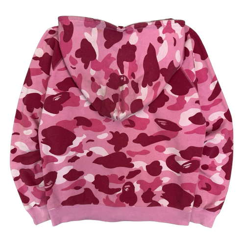 BAPE APEE ABC Camo Jewel Logo Full Zip Hoodie Pink (USED) | Vintage Clothing Store Canada