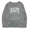 BAPE Spell Out Logo L/S Tee Grey (USED)