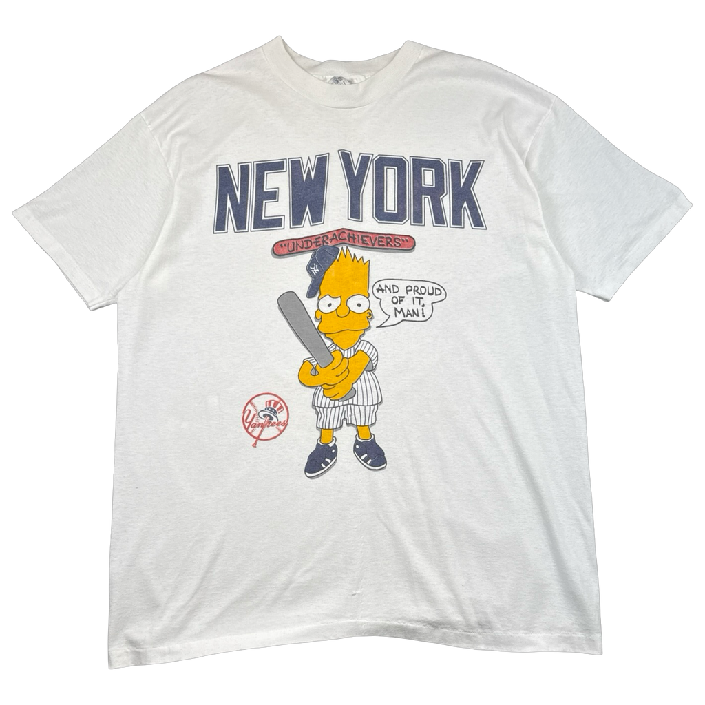 Vintage Bart Simpsons New York Yankees Tee White