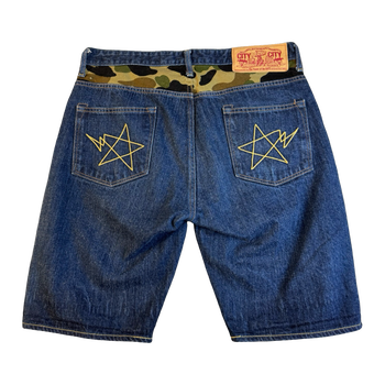 BAPE Ape Star Indigo Denim Shorts (USED)