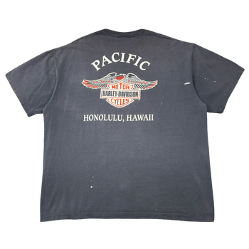 Vintage Harley Davidson Honolulu Hawaii Tee Black