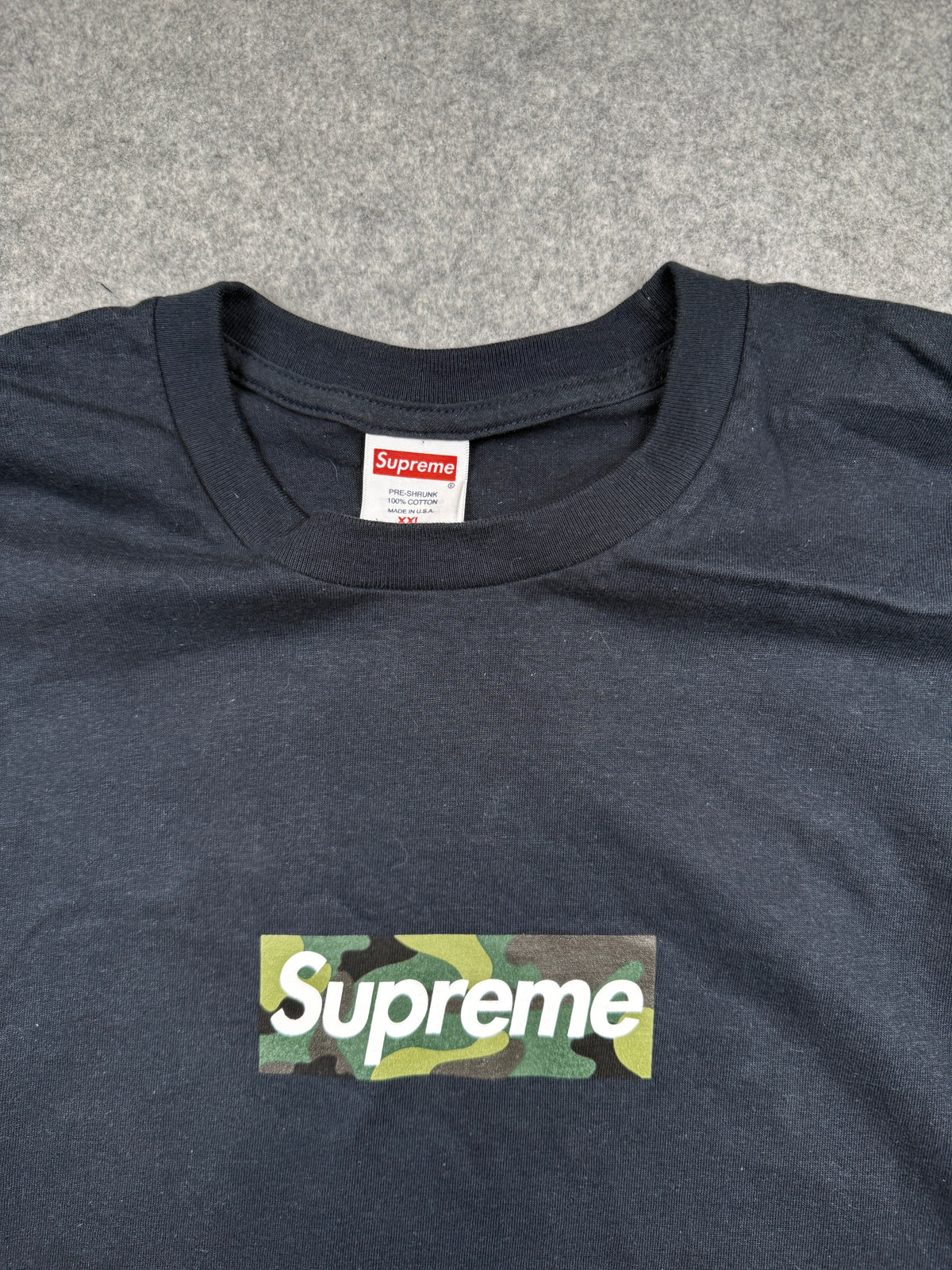 Supreme Camo Box Logo Tee Navy (USED)