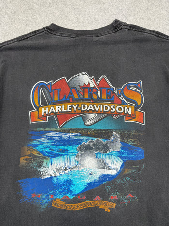 Vintage Harley Davidson Clare's Niagara Falls Tee Black