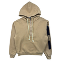 Gucci Sleeve Logo Half Zip Hoodie Beige