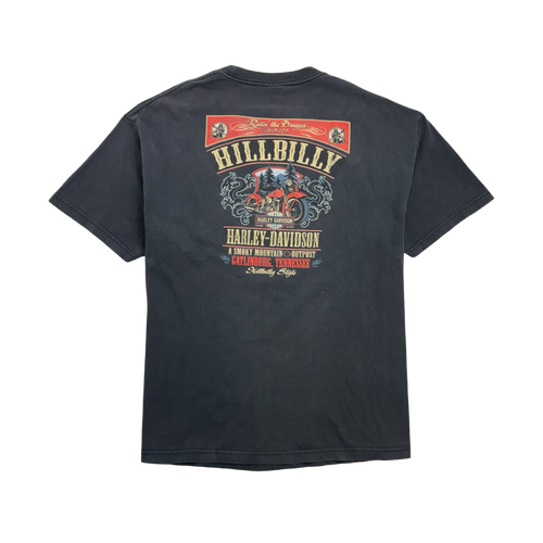 Vintage Smoky Mountain Outpost Harley Davidson Tee Black | Vintage Clothing Store Canada