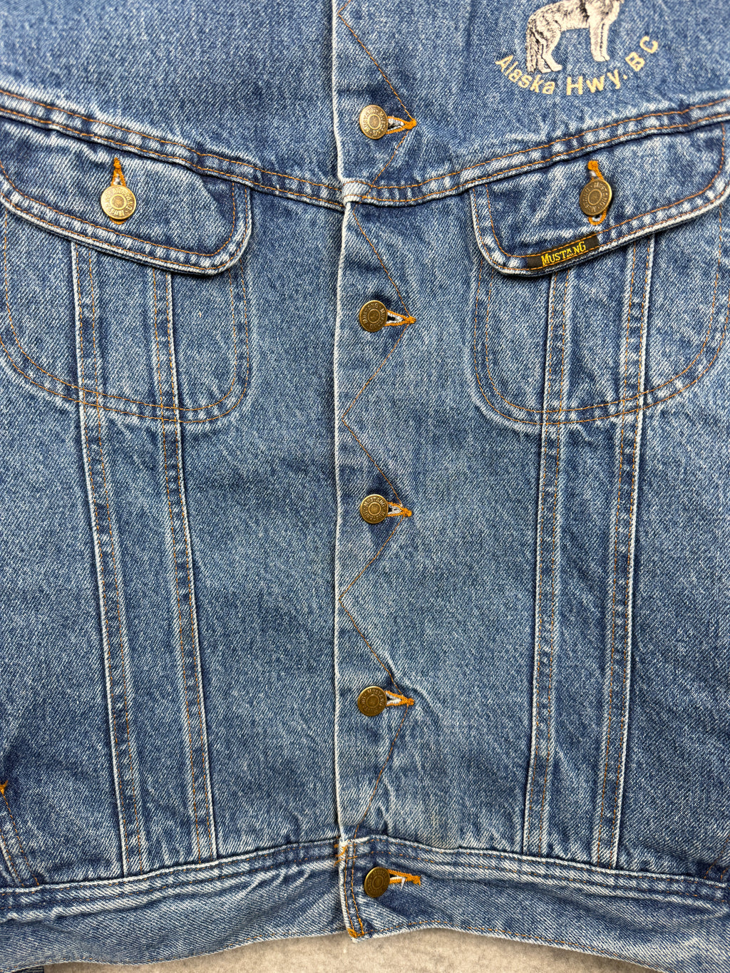Vintage Mustang Stormrider Fleece Denim Jacket