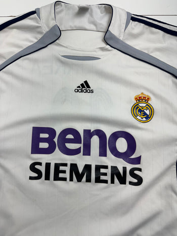 (L) Vintage Adidas M. Correa Real Madrid Kit Jersey White