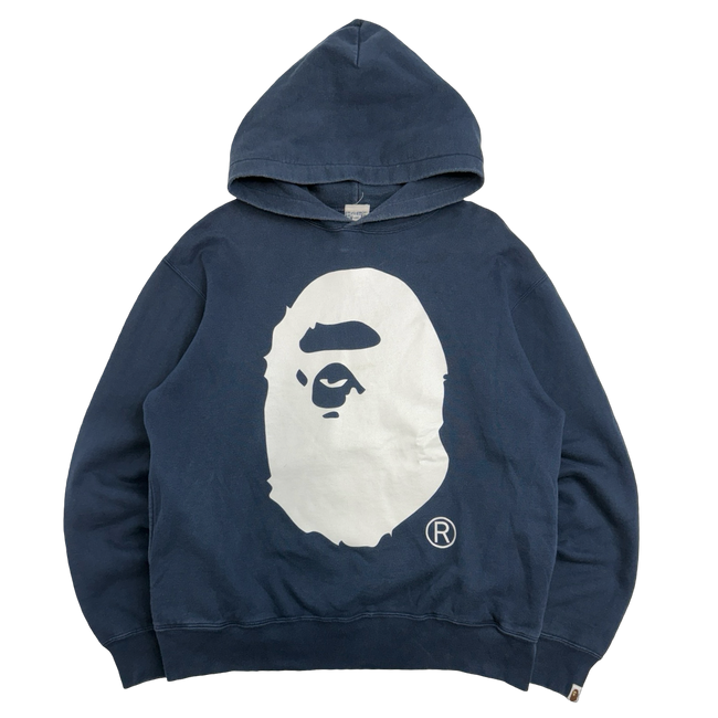 BAPE Big Ape Head Logo Hoodie Navy (USED)