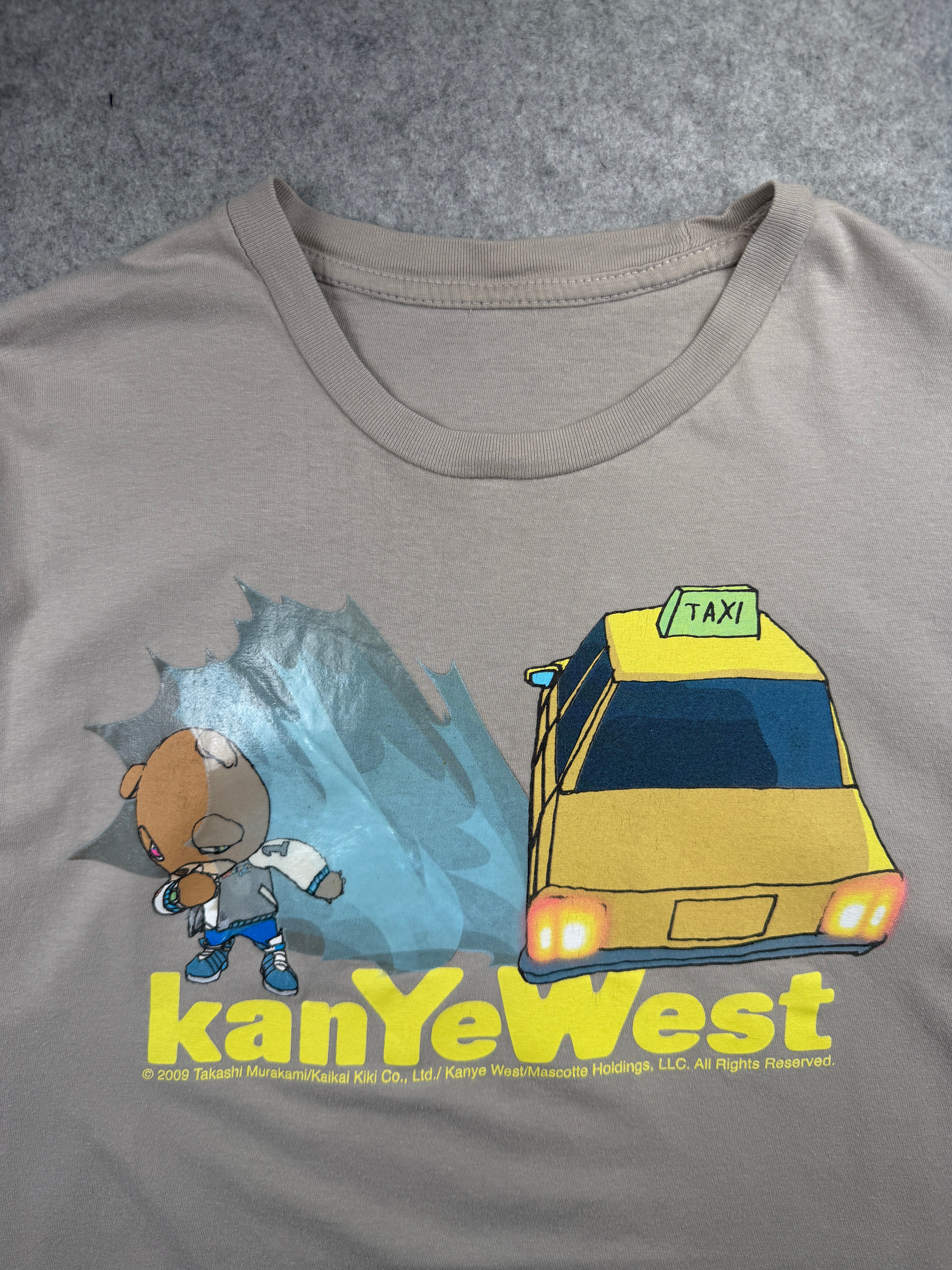 Kanye West x Takashi Murakami Graduation Bear Taxi Tee Light Grey