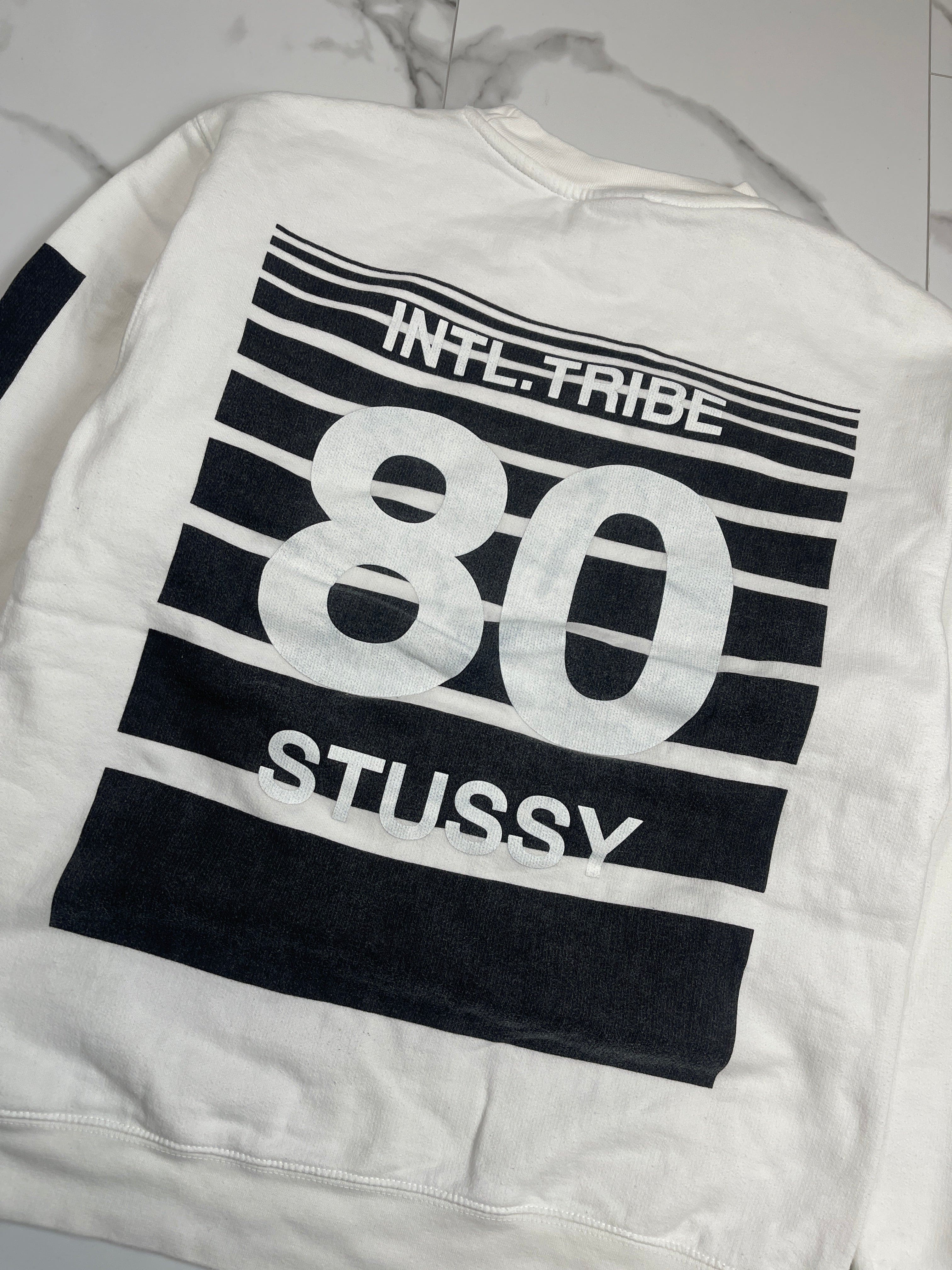 Stussy SS Link 80 International Tribe Sweatshirt White (USED)