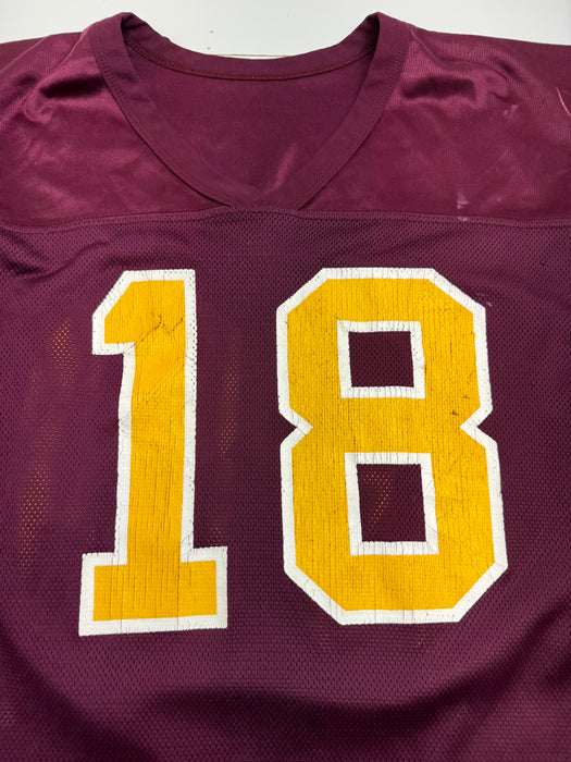 (M) Russell Athletics #18 Football Jersey Burgundy | Vitnage Clothing Store Canada