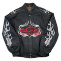 Vintage Orange County Choppers Flame Sleeve Canvas Jacket Black