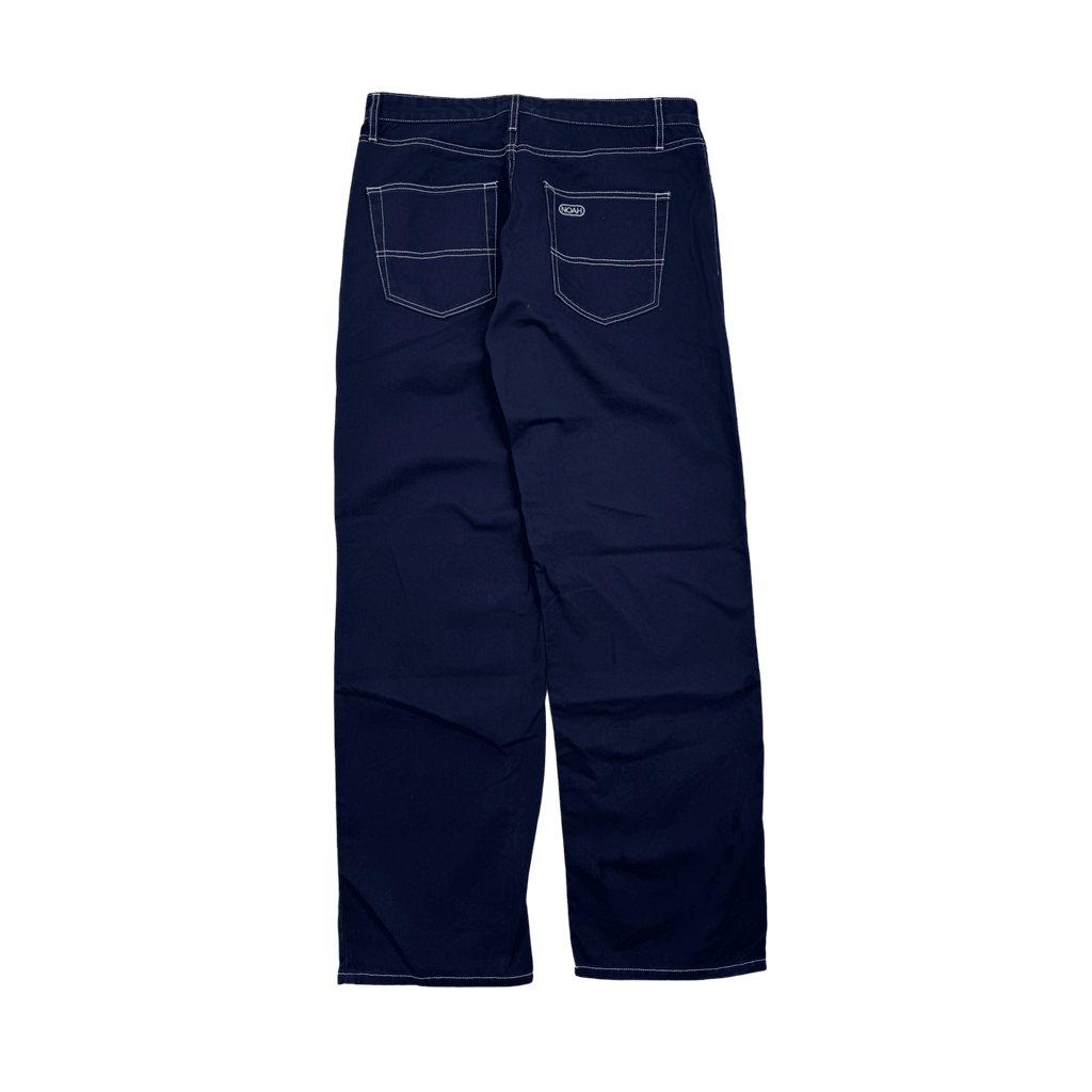 Noah Contrast Stitch Pants Navy Blue (USED)
