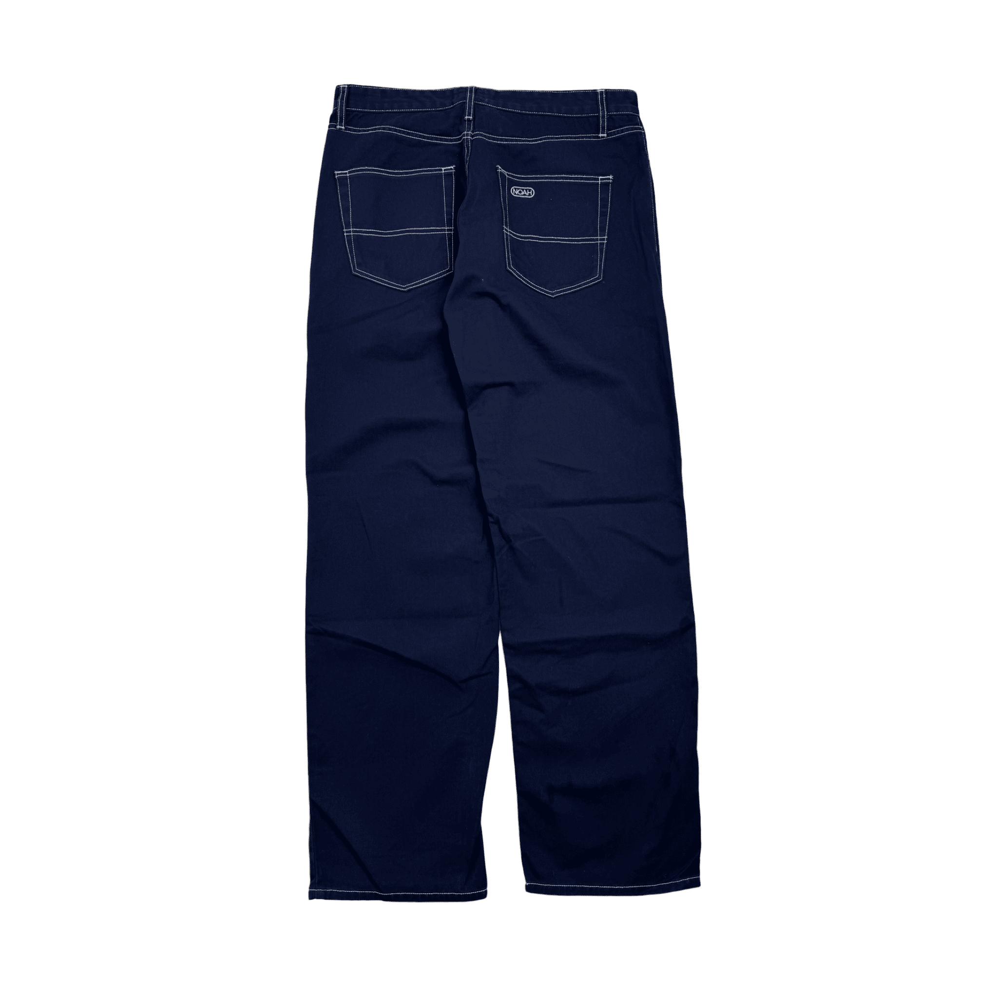 Noah Contrast Stitch Pants Navy Blue (USED)