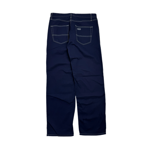 Noah Contrast Stitch Pants Navy Blue (USED) | Vintage Clothing Store Canada