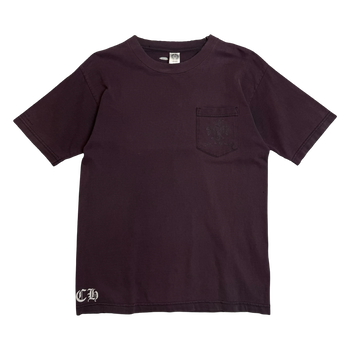 Vintage Chrome Hearts Faded Trashed Jumbo Cross Pocket Tee Black