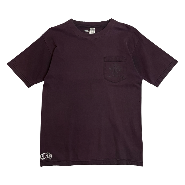 Vintage Chrome Hearts Faded Trashed Jumbo Cross Pocket Tee Black