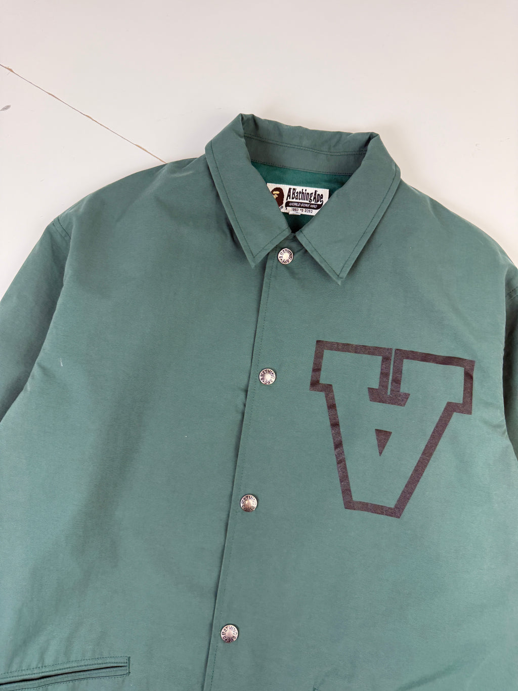 BAPE Very Ape Coach Jacket Dark Green (USED)