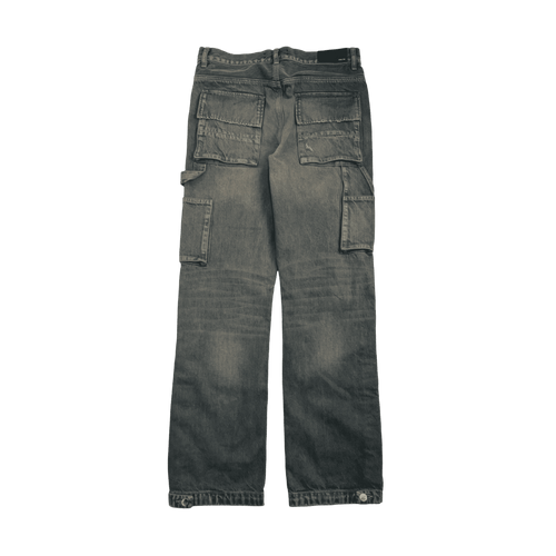 (31) Amiri Indigo Stack Workman Jeans (USED) | Vintage Clothing Store Canada