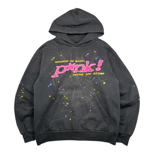 Sp5der P*UNK Hoodie Black (USED) | Vintage Clothing Store Canada