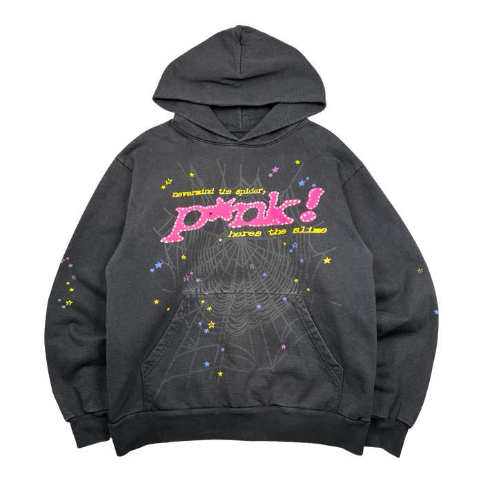 Sp5der P*UNK Hoodie Black (USED) | Vitnage Clothing Store Canada