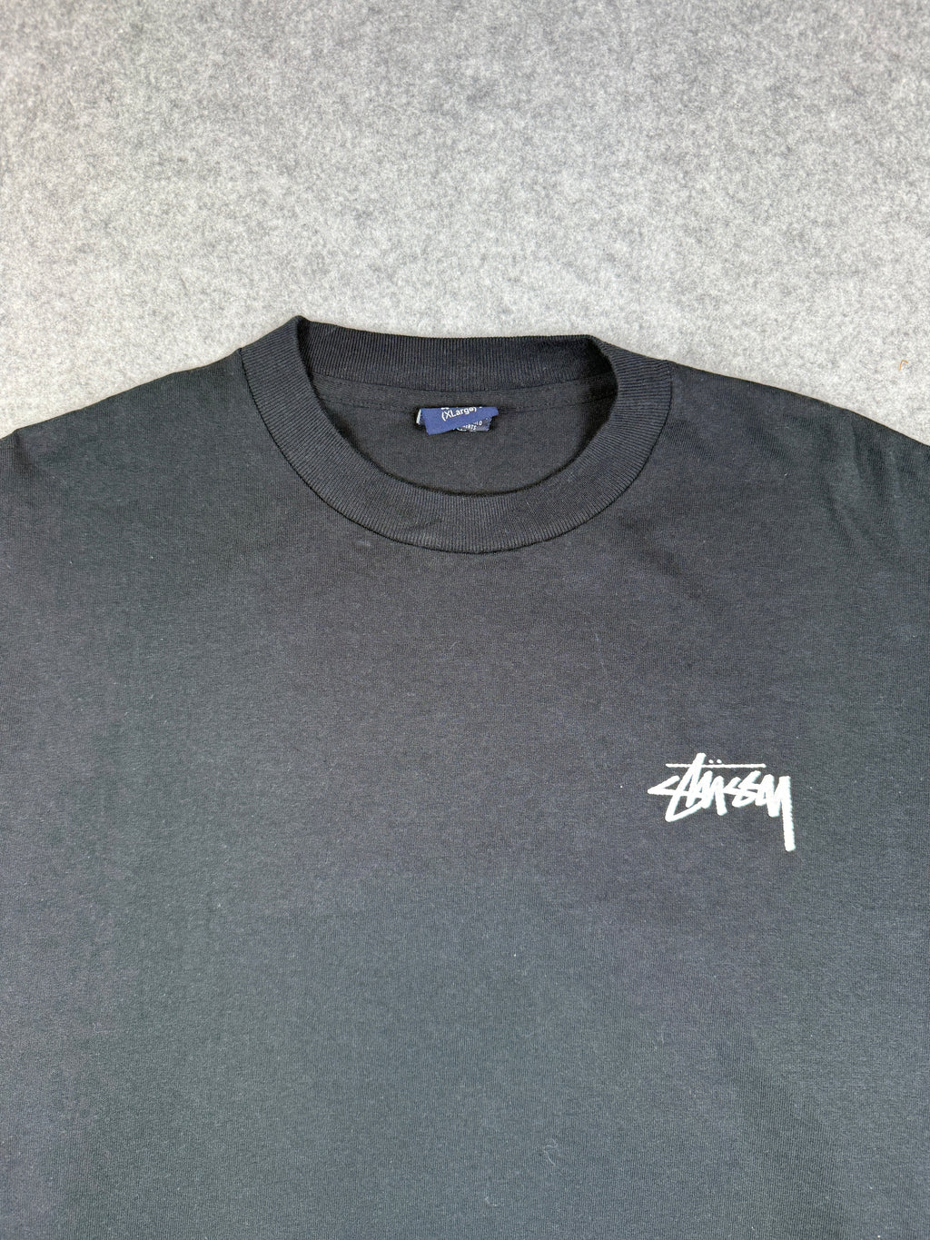 Vintage Stussy Golden 8 Ball L/S Tee Black