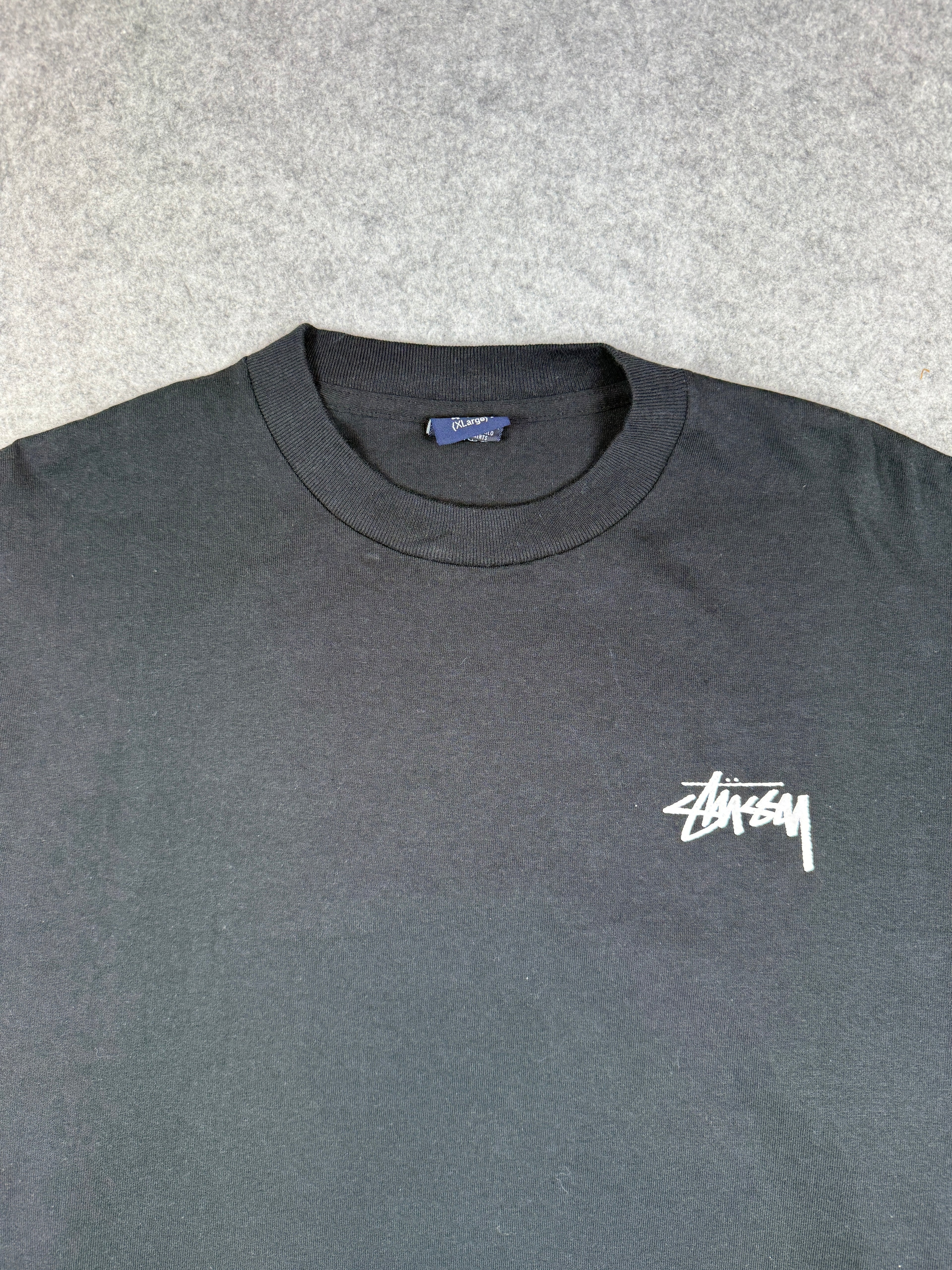 Vintage Stussy Golden 8 Ball L/S Tee Black