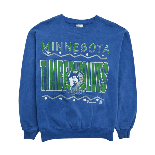 (M) Vintage 90s Minnesota Timberwolves Sweatshirt Blue | Vintage Clothing Store Canada