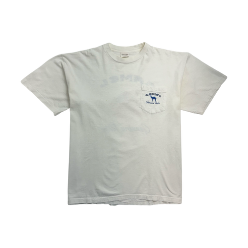 (L) Vintage 90s Camel Cigarette Tee White | Vintage Clothing Store Canada