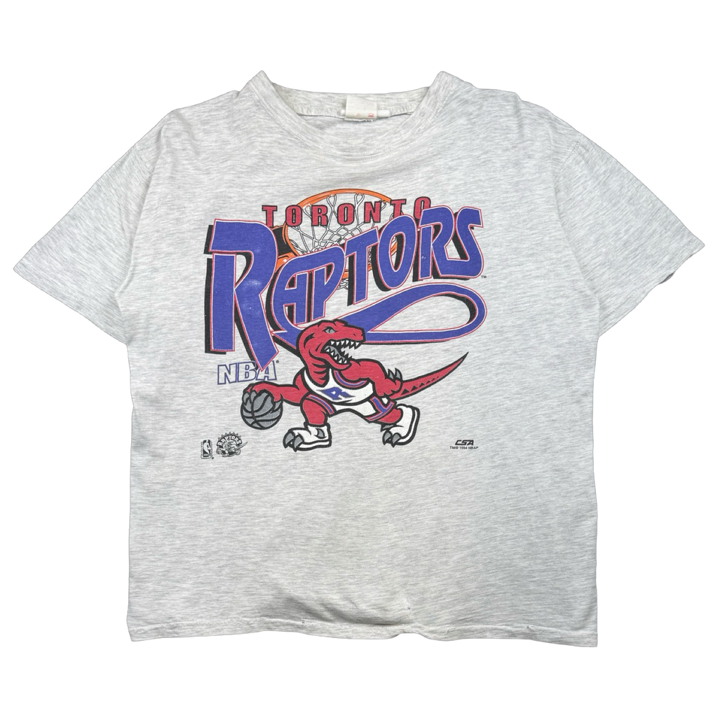 Vintage 1994 Toronto Raptors Mascot Logo Tee Grey