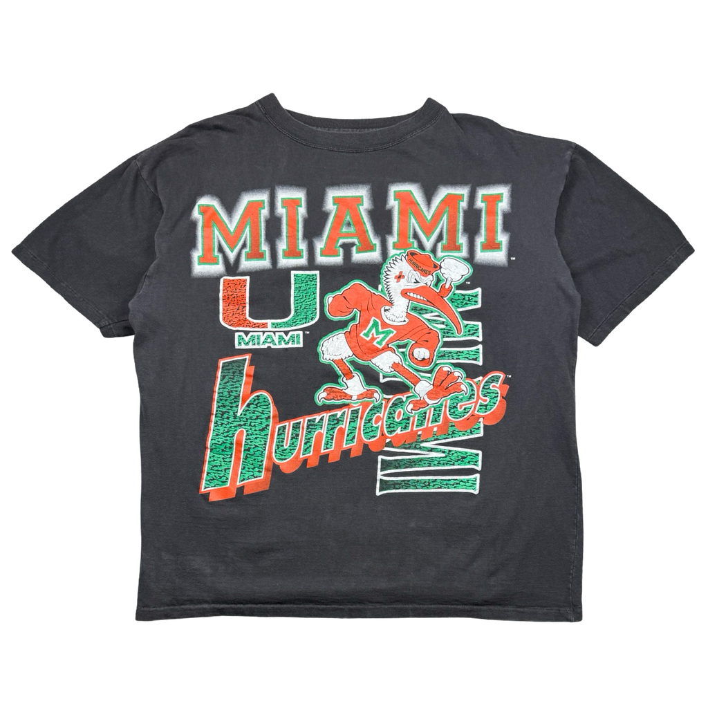 Vintage Miami Hurricanes Mascot Tee Black