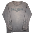 Vintage Harley Davidson New Jersey Flame Dice L/S Tee Faded Grey