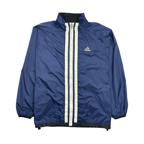 (L) Vintage Adidas 3 Stripe Full-Zip Track Jacket Navy | Vintage Clothing Store Canada