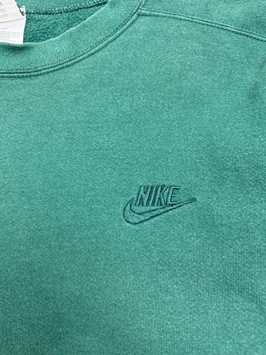 (XL) Vintage 90s Nike Side Print Sweatshirt Green | Vitnage Clothing Store Canada